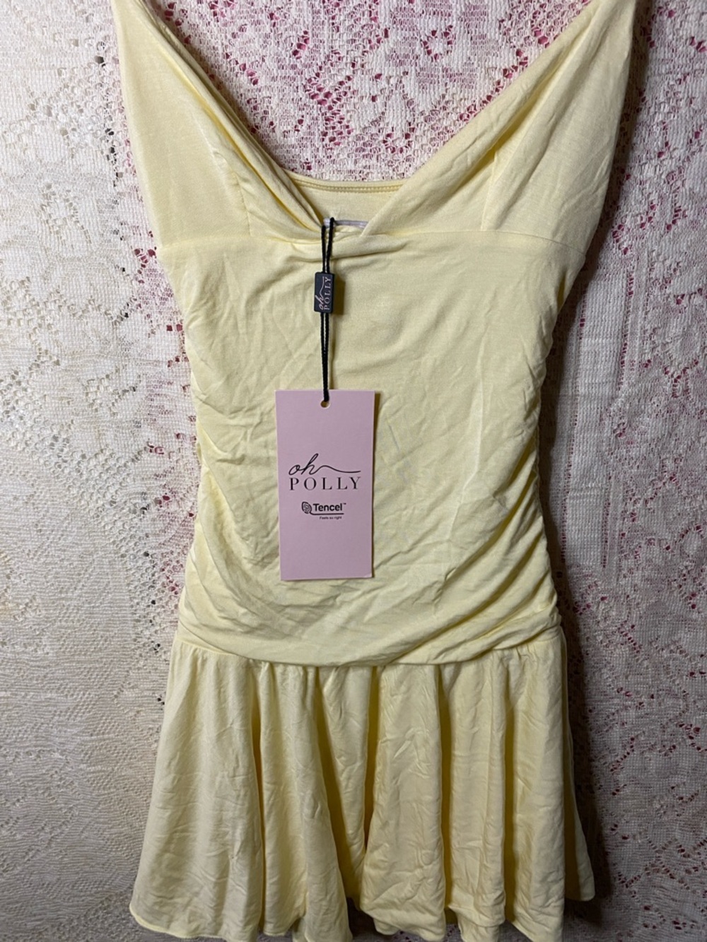 Kelbie
Modal Ruched A-Line Mini Dress in Buttercream Yellow - Picture 10 of 10